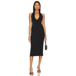 WeWoreWhat Halter Midi Dress in Black Medium New Womens Knit